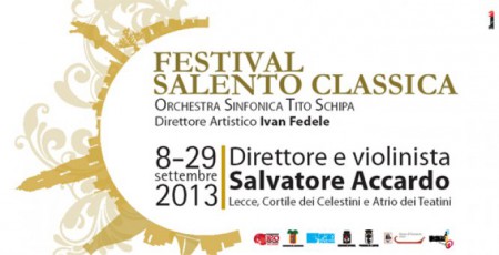Festival Salento Classica: sabato 14 torna Salvatore Accardo